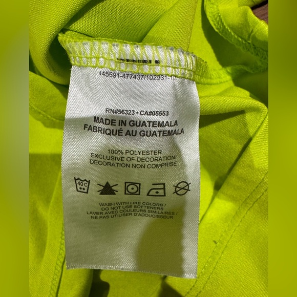 Neon Green Nike The Nike Tee Dri-Fit Running Tank Sleeveless Shirt Activewear S - Picture 4 of 6